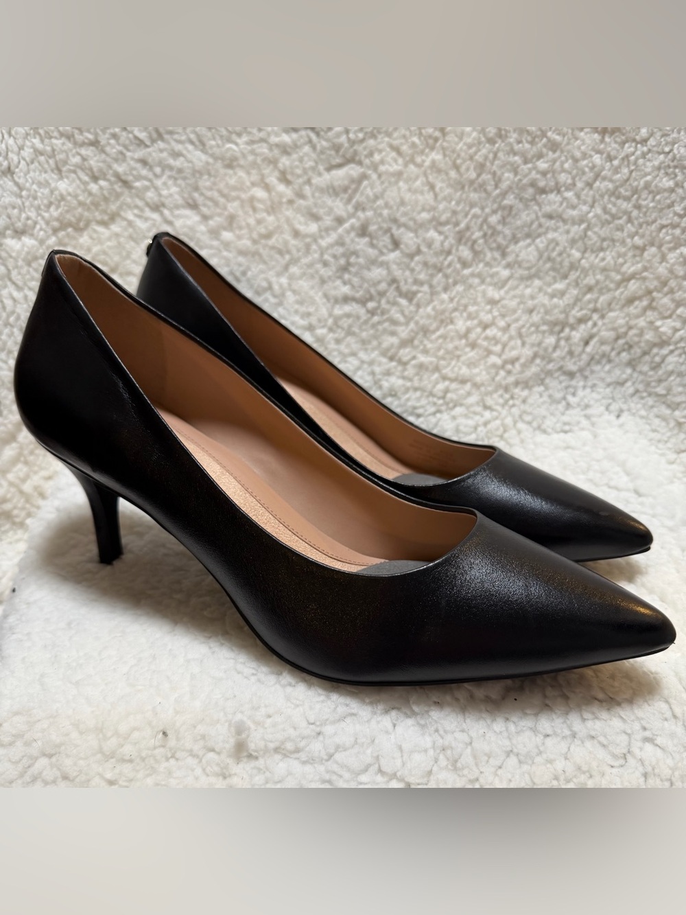 Cole Haan Vandam Pump 65mm Waterproof Kitten Heel Black Leather Women’s Sz 9.5 B